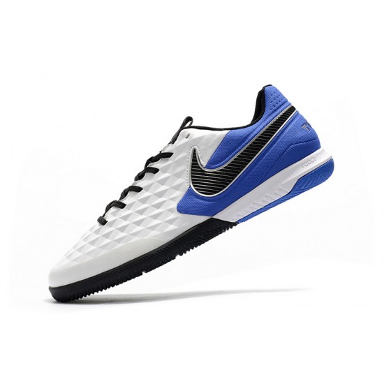 Kopačky Nike Tiempo Lunar Legend VIII Pro IC Bílá Modrý Černá 39-45