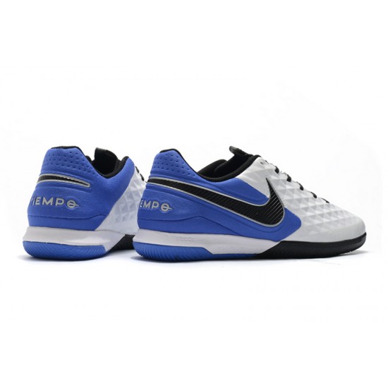 Kopačky Nike Tiempo Lunar Legend VIII Pro IC Bílá Modrý Černá 39-45