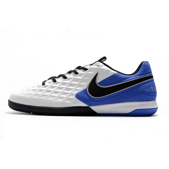 Kopačky Nike Tiempo Lunar Legend VIII Pro IC Bílá Modrý Černá 39-45