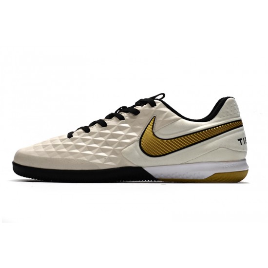 Kopačky Nike Tiempo Lunar Legend VIII Pro IC Bílá Zlato 39-45