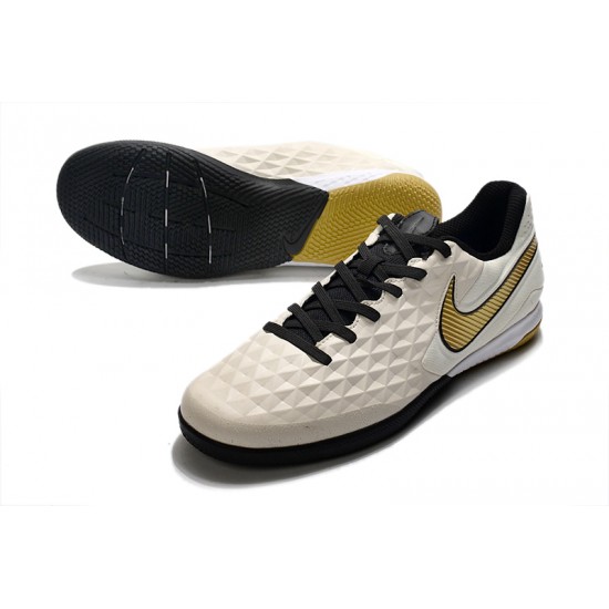 Kopačky Nike Tiempo Lunar Legend VIII Pro IC Bílá Zlato 39-45