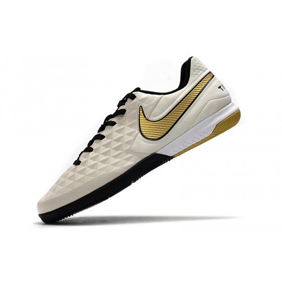 Kopačky Nike Tiempo Lunar Legend VIII Pro IC Bílá Zlato 39-45