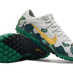Kopačky Nike Vapor 13 Pro TF Bílá Zelená Zlato 39-45