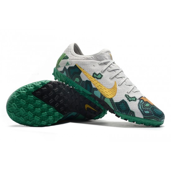 Kopačky Nike Vapor 13 Pro TF Bílá Zelená Zlato 39-45